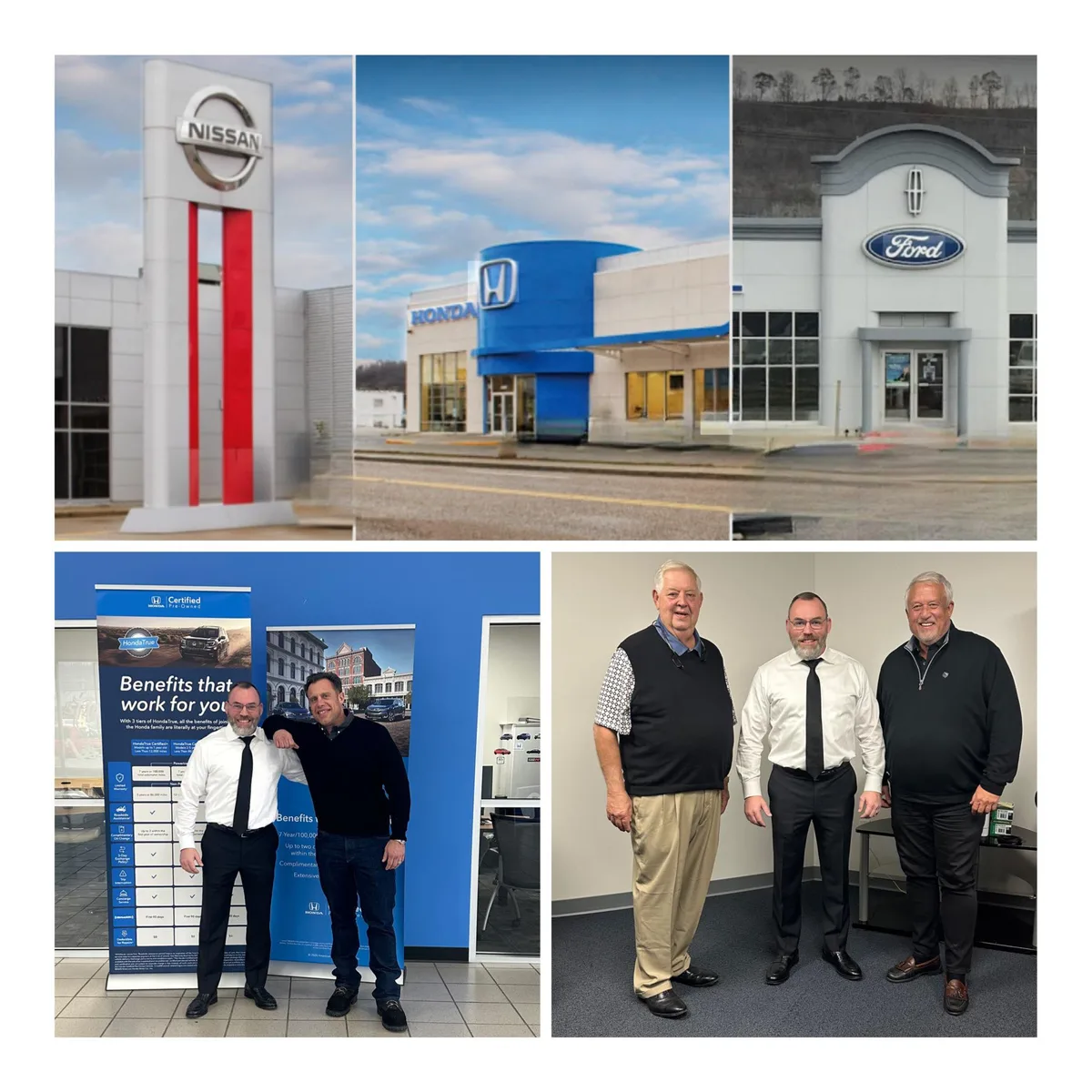 Bill Cole Automotive Group dealerships: Honda, Nissan, Ford, and Lincoln of Ashland, Kentucky